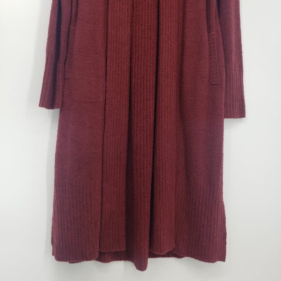 Barefoot Dreams Catalina Long Cardigan Sweater M CozyChic Lite Open Front Red - Picture 6 of 10